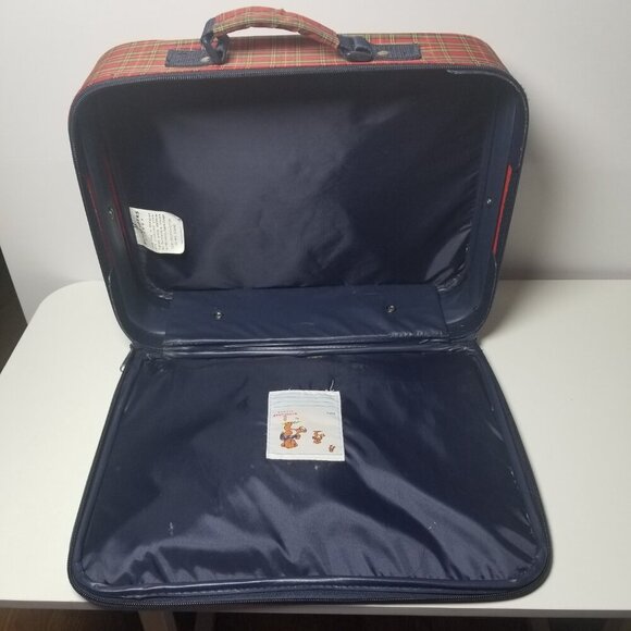 Schneiders Vtg Children's ABC/Bears Plaid Suitcase - Picture 8 of 13